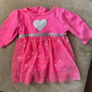 Bon Bebe Pink dress 0-3 Months Metallic Accents